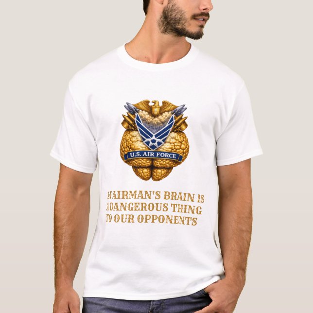 U.S. Air Force Golden Brain Emblem T-Shirt  (Devant)