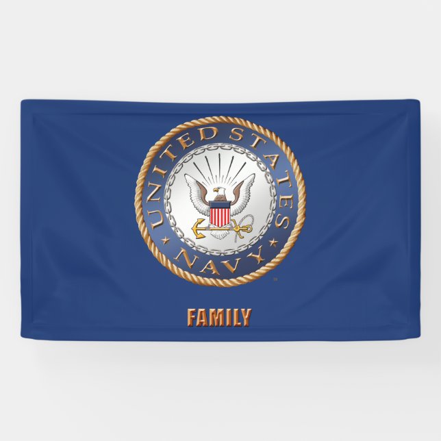 U.S. Bannière de famille de marine (Horizontal)