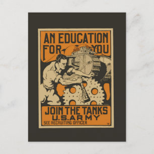 U.S. Carte postale recruteuse d'armée