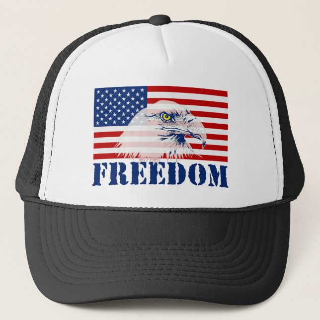 U.S. Casquette de LIBERTÉ de drapeau et d'Eagle (Devant)