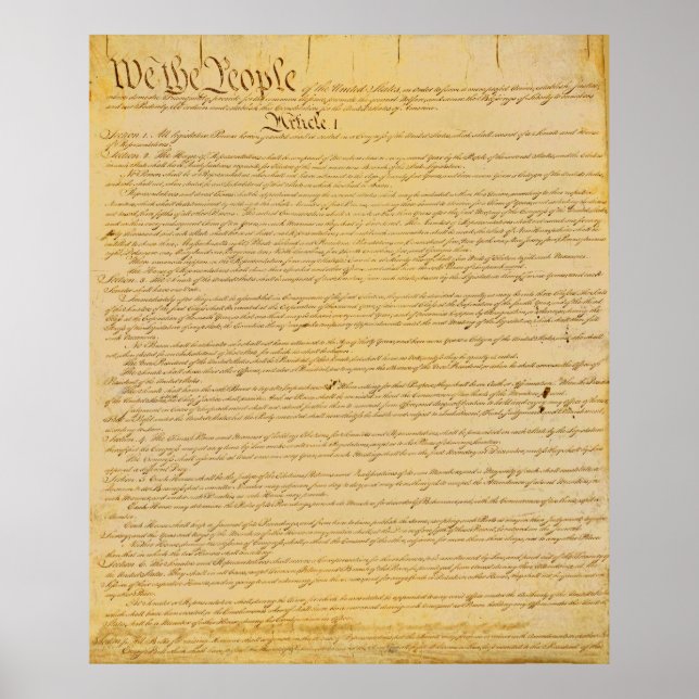 U.S. Constitution Poster (Devant)