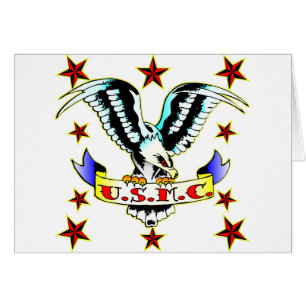 U.S.M.C. Tatouage 2 d'Eagle de vieille école