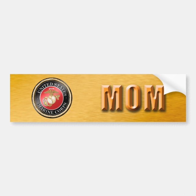 U.S. Marine Corps Mom Bumper Sticker (Devant)