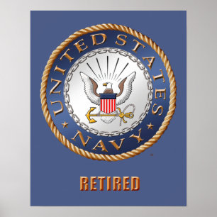 U.S. Navy Retired Poster