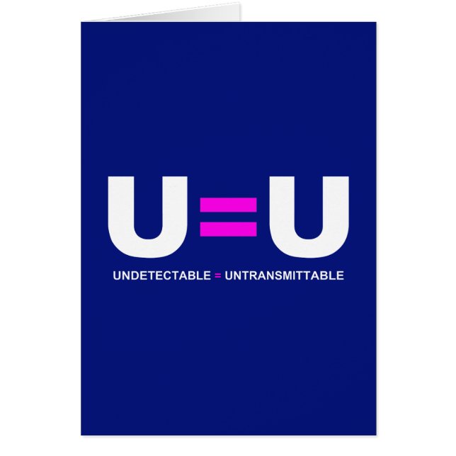 U=U VIH non détectable égale non transmettable (Devant)