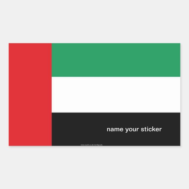 UAE United Arab Emirates flag sticker (Devant)
