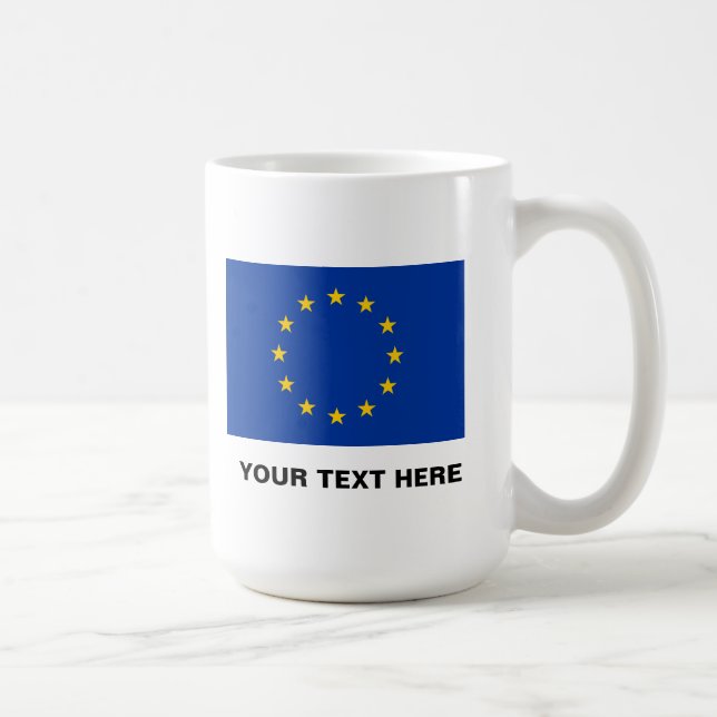 UE l'Europe de la tasse de café de drapeau d'Union (Droite)