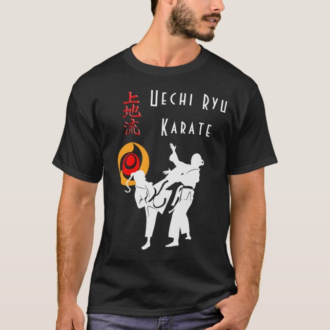 Uechi Ryu Karate Kumite Scène Budo T-Shirt (Devant)