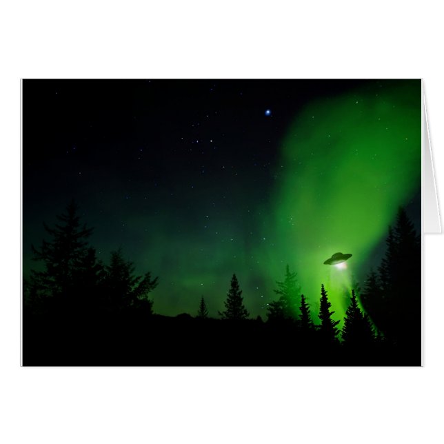 UFO d'alien en ciel d'Alaska (Devant horizontal)