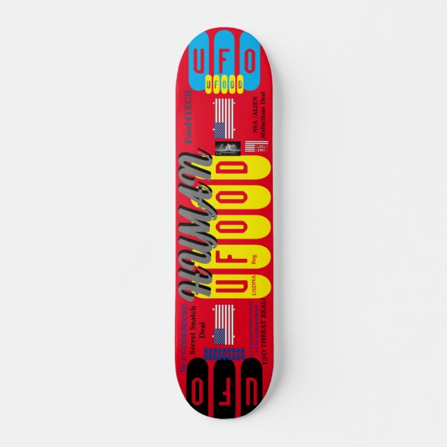 UFO HUMAN FOOD  7 3/4" Planche de Skateboard (Devant)