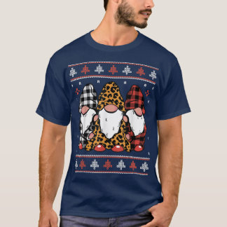Ugly Christmas Sweater Gnomes T-Shirt