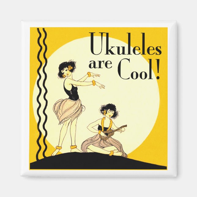 Ukes est Cool ! Magnet (Devant)