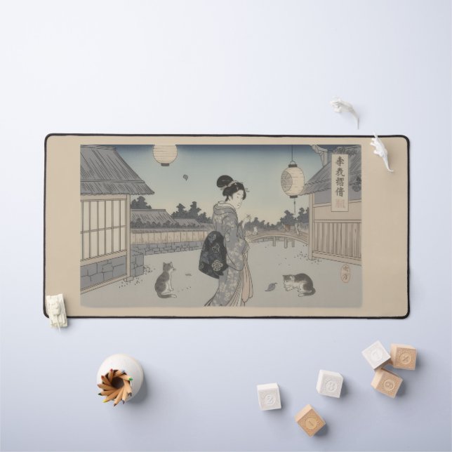 Ukiyo-e Inspired mouse pad– Dramatic JAPAN (Tableau pour enfants)