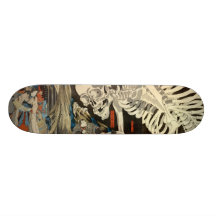 ukiyoe japan skateboard skull