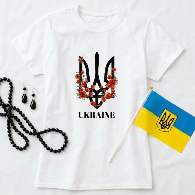UKRAINE. Coat of Arms. Trident. Tryzub.  T-Shirt (Créateur téléchargé)