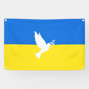 Ukraine drapeau Bannière Paix Dove Liberté