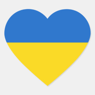 Ukraine drapeau national ukrainien Sticker de coeu
