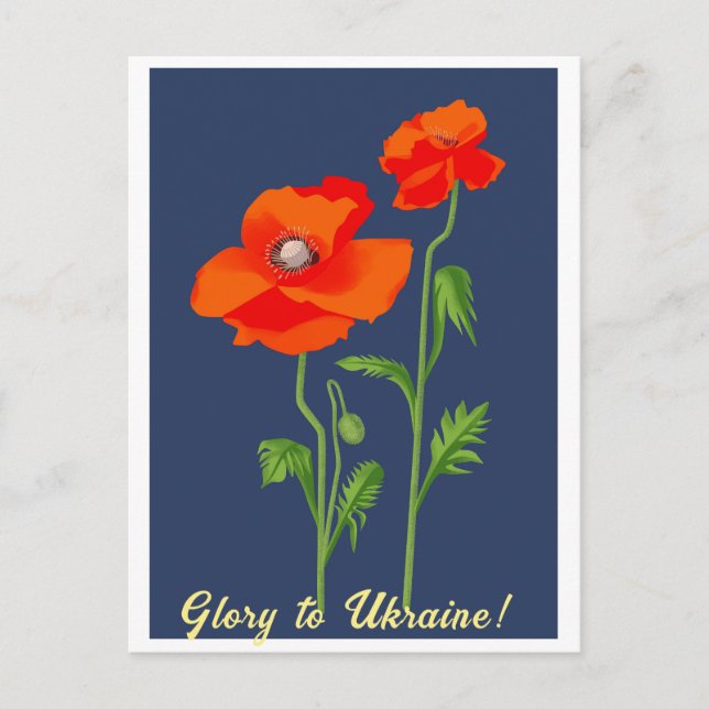 Ukraine "fleur de pavot" carte postale pacifique (Devant)