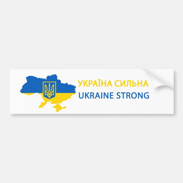 Ukraine Strong Ukraine Pays Sticker de soutien (Devant)