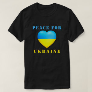 Ukraine T-shirt Coeur drapeau ukrainien Paix