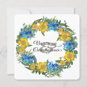 Ukraine Ukrainienne Fleurs de couronne Foi Espoir