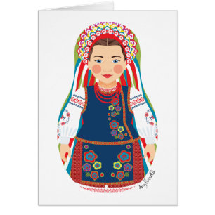 Ukrainian Matryoshka Card
