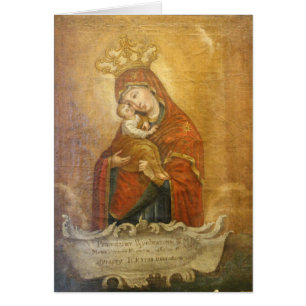 Ukrainien saint de carte d'icône de Mary Madonna
