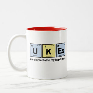 Ukulélé et tasse drôles de la Science
