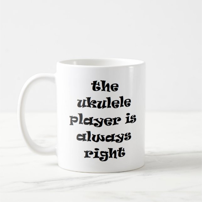 ukulele joueur toujours droit tasse de café (Gauche)