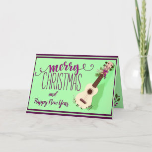 Ukulele Joyeux Noël et Bonne Année Carte