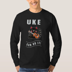 Ukulele TShirt Funny Uke Peut Le Faire Chat Jouer 