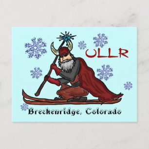 Ullr dieu de la neige carte postale