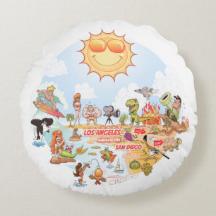Ultime Sunny California Round Coussin