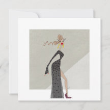 Ultra Femme Glam Carte d'Art de Mode