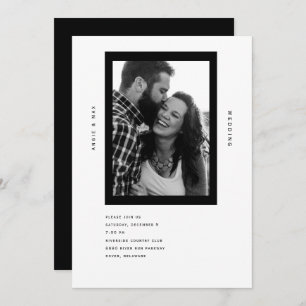 Ultra Moderne B/W Photo Simple B/W Invitation