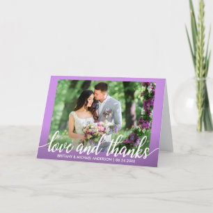 Ultra violet violet Mariage amour et merci plié