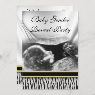 Ultrasound Baby Genre Reveal Party Invitation