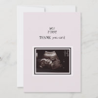 Ultrasound Photo Merci rose bébé