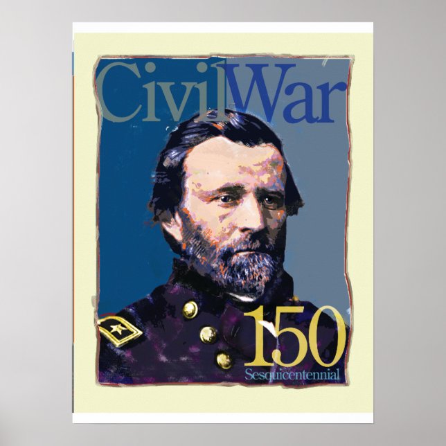 Ulysses S. Grant Civil War 150 Art Poster (Devant)
