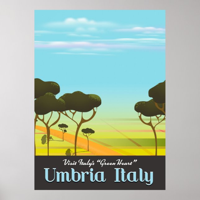 Umbria Italy travel poster (Devant)