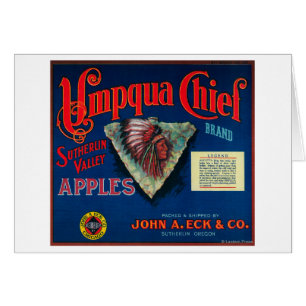 Umpqua Chief Apple Crate LabelSutherlin, OU