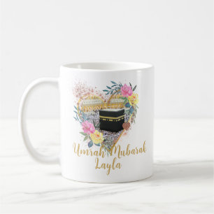 Umrah Mubarak Coeur Floral Kaabah Mug