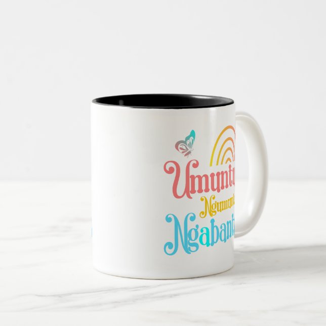 Umuntu Ngumuntu Ngabantu Charity Mug (Devant droit)