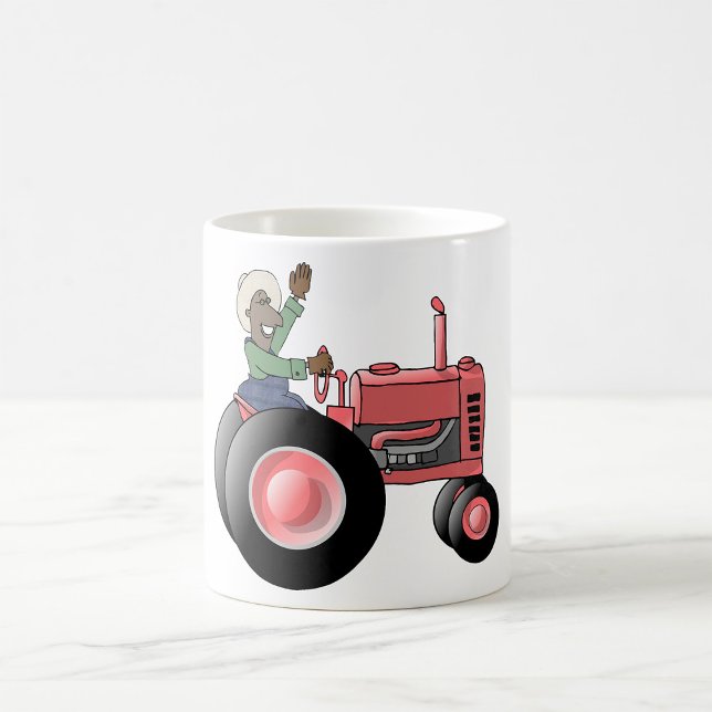 Un Agriculteur Monte Un Tracteur Café Mug (Créateur téléchargé)