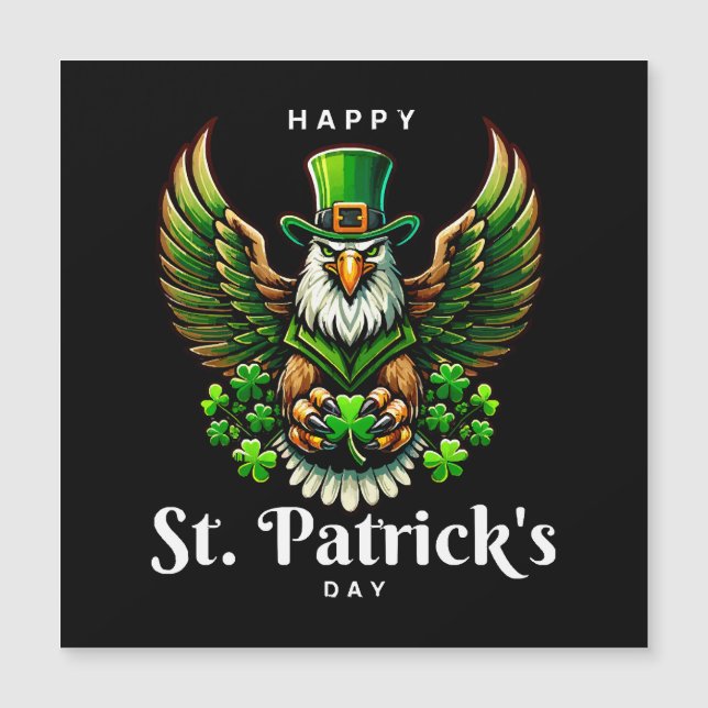 un aigle avec un chapeau de lutin vert (Devant)