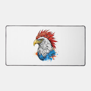 un aigle chauve rouge