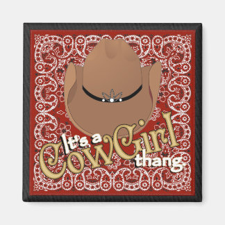 Un aimant de la fille thang Red Bandana