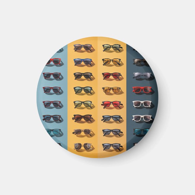 Un aimant de lunettes de soleil, un badge cool (Devant)