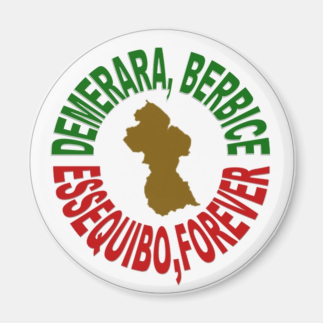 Un aimant de réfrigérateur Guyana (Devant)