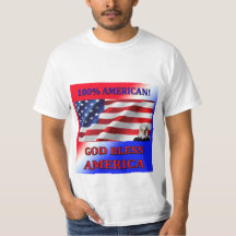 Un Américain-Dieu 100% bénissent le T-shirt des